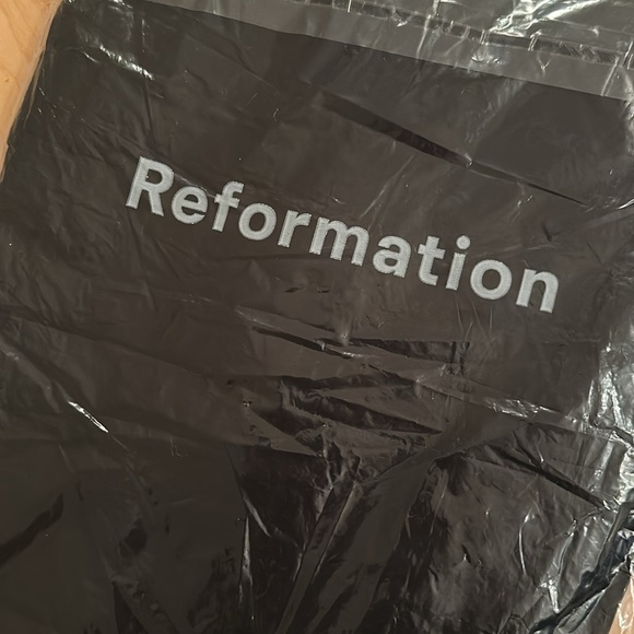 NEW Reformation Juliette Midi Dress in Black Tie Straps Side Slit | size 4 - Picture 7 of 13